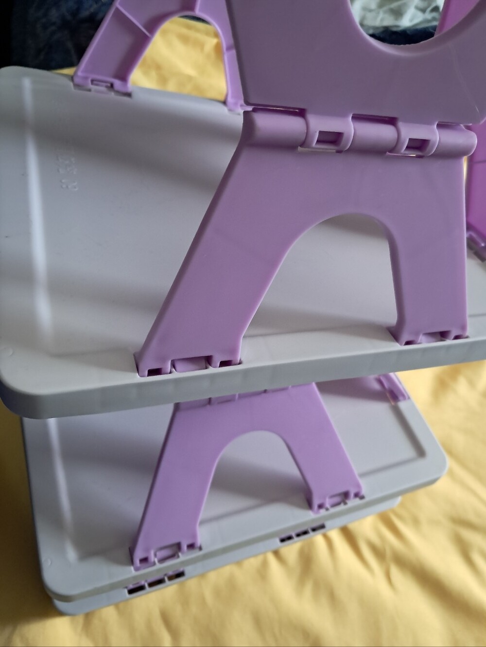 Pink Stackable Shoe Rack Organizer - Compact 6-Tier Storage - Picture 3 of 4